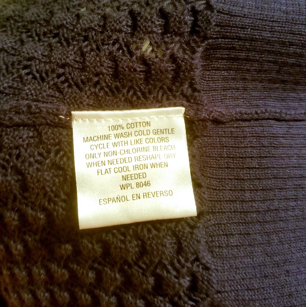 NWT Maison Jules Navy Long Sleeve Sweater size XS - Picture 8 of 8